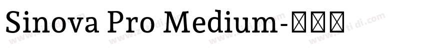 Sinova Pro Medium字体转换